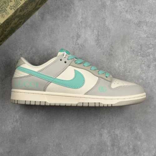 本地 核心私 耐克 Nk Sb Dunk Low 古驰联名 高端定制 低帮休闲运动板鞋 独家版型，柔软高端皮革鞋面，夏季清爽浅蓝灰配色，冲击视觉的同时，带来舒适