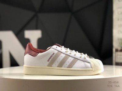 阿迪达斯 Adidas三叶草 Originals Superstar W China New Year 经典贝壳头系列低帮百搭休闲运动板鞋“皮革白酒红囍字” 货