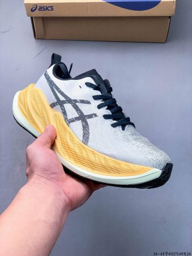 亚瑟士Asics Superblast 超顶级轻量化运动有氧慢跑鞋 全新原装数据开发人体工学一体式 全掌Ff Blast plus棉感中底 原厂配比Ahar橡胶