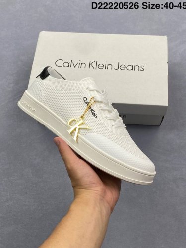 calvin Klein 网眼 圆头系带 低帮 板鞋 男款 白色 货号 Hmohm01723 尺码 如图 d22220526 Size 40-45