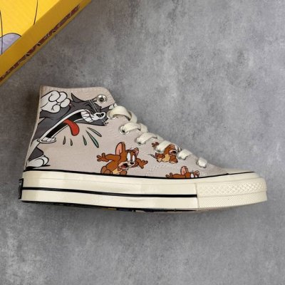 本地 核心私 Tom & Jerry X Converse Chuck Taylor 匡威官方 猫和老鼠联名款高帮帆布鞋 猫和老鼠85周年之际 与匡威再度携手