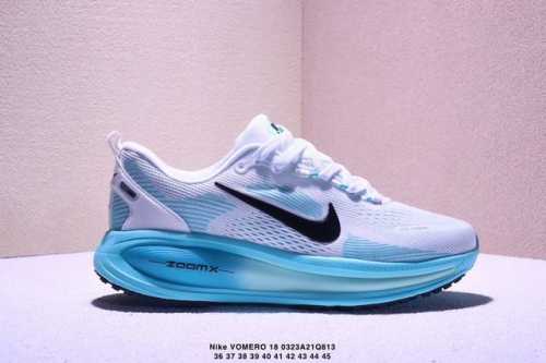 160 公司级Nike Vomero 18 耐克 舒适减震防滑 低帮跑步鞋 全掌Reactx泡绵中底 前掌和后跟还配备了Air Zoom气垫单元 据说跑起来更快