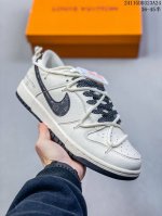 海外爆款限量发售！公司级 Nike Sb Dunk Low“Lv联名 星空灰” 周年高端定制 低帮休闲板鞋 定制鞋盒 大厂纯原品质出货 超高清洁度 皮料切割干净