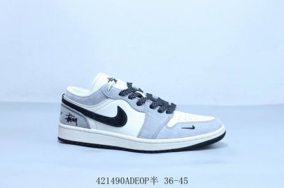 乔丹Air Jordan 1 Low Aj1 乔1低帮复古文化休闲运动篮球鞋 斯图西 货号 Xx3318-508 42 Adeop半 36-45