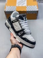 公司级 Lv路易威登Louis Vuitton Trail Sneaker Low休闲运动文化百搭篮球板鞋 致Tpr光泽鞋底#耐弯折滴塑支持片#鞋垫嵌入超软脚感
