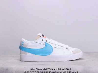 公司级nike Blazer Mid‘77 Jumbo 经典百搭低帮开拓者休闲运动板鞋 真硫化铝楦制作 原厂布料拼接 独家裁片完美鞋型 台湾进口软感荔枝头层皮
