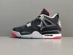 渠道优势，支持代发！ X版：顶级Aj4 黑红公牛 款 Air Jordan 4 Retro Bred 篮球鞋 男女同款 货号：308497-060 码数：36-
