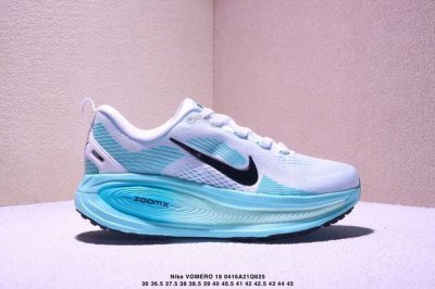 真标Nike Vomero 18 耐克 舒适减震防滑 低帮跑步鞋 全掌Reactx泡绵中底 前掌和后跟还配备了Air Zoom气垫单元 据说跑起来更快更舒适哦