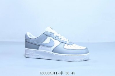 耐克 Nike Air Force 1 Af1耐克 低帮 空军一号休闲板鞋 白灰 货号 Fd9763-101 48008Adiir半 36-45