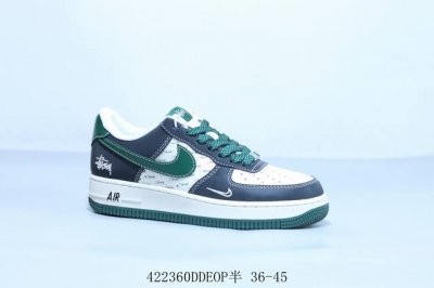 耐克 Nike Air Force 1 Af1耐克 低帮 空军一号休闲板鞋 斯图西 货号 Xs1958-572 422 Ddeop半 36-45