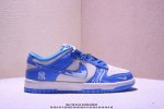 海外爆款限量发售！Nike Sb Dunk Low“ Lv联名 黑线蓝勾” 周年高端定制 低帮休闲板鞋 定制鞋盒 大厂纯原品质出货 超高清洁度 皮料切割干净无任