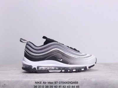耐克nike Air Max 97 系列 Tpu反光材料 卡色匹原版 随意对比。货号921826-101 尺码：36-45 Xm0704Q468