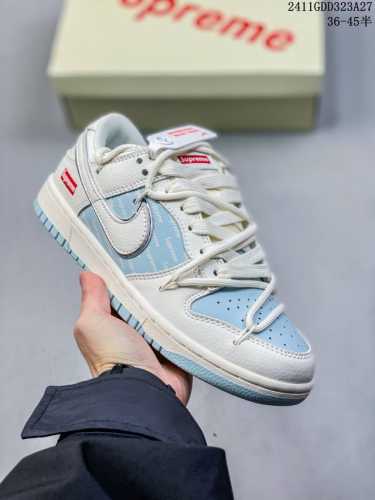 海外爆款限量发售！公司级 Nike Sb Dunk Low“Supreme联名 冰蓝刻字” 周年高端定制 低帮休闲板鞋 定制鞋盒 大厂纯原品质出货 超高清洁度