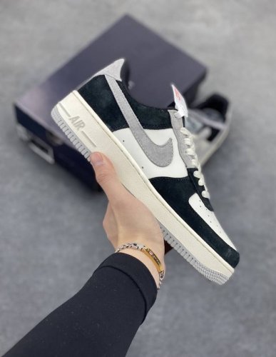 工厂P套现 福利特价 原本地 版本 公司级 Nike Air Force 1 Low ’07 灰黑 麂皮空军一号低帮休闲板鞋 原厂麂皮 原楦原纸板 纯正版型 正