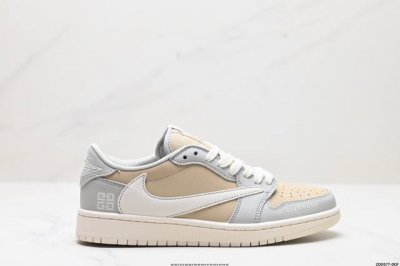 公司级aj1倒勾travis Scott X Air Jordan 1 ” Reverse Mocha “ Aj1乔1 Ts 闪电 联名倒钩 低帮文化篮球鞋 完