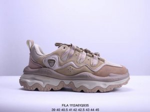 公司级斐乐 FILA 男女鞋熔岩鞋老爹鞋革面运动鞋2024冬季新款 XM1112Q935