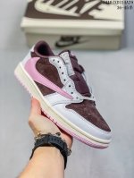 180 公司级Aj1倒勾Travis Scott X Air Jordan 1 ” Reverse Mocha “ Aj1乔1 Ts 闪电 联名倒钩 低帮文化篮