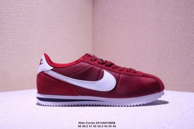 Nike 耐克 男女鞋真标半码制，采用纤维牛剖革组合反绒革鞋面材质，双层Eva切片组合高密度发泡防滑外底复古回归,初代跑鞋！耐克Nike Cortez Low
