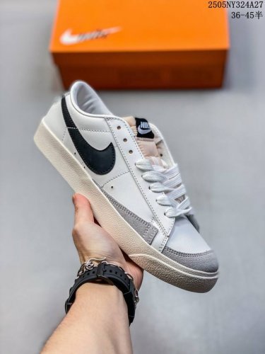 公司级Nk Blazer Low 77 Jumbo 经典百搭低帮开拓者休闲运动板鞋 真硫化铝楦制作 原厂布料拼接 独家裁片完美鞋型 台湾进口软感荔枝头层皮 原盒