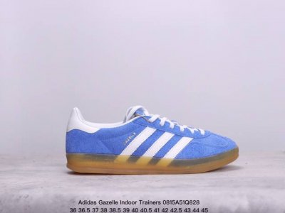 公司级 Adidas Gazelle Indoor Trainers 羚羊内训系列低帮复古百搭休闲运动德训风板鞋“麂皮土黄白生胶底 Hq8717 类型：男女鞋码