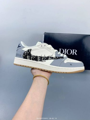 公司级Nike Air Jordan 1 X Travis Scott Aj1倒勾 ‘Diy’定制 耐克 低帮文化篮球鞋 完美品质出货 细节如图所示 鞋面切割工