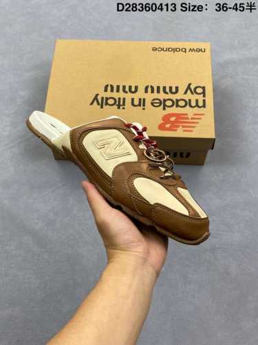 公司级 Miu Miu X New Balance联名款半拖鞋 New Balance 530 学院风 公司级版本 联名款只保留了旧版Nb530 的流线型与鞋头