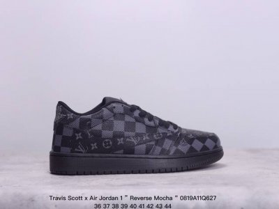 aj1倒勾travis Scott X Air Jordan 1 ” Reverse Mocha “ Aj1乔1 Ts 闪电 联名倒钩 低帮文化篮球鞋 完美品质