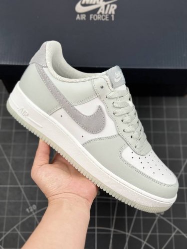 本地 核心私 耐克nike Air Force 1'07 Low Light Grey 空军一号低帮经典百搭休闲运动板鞋“云雾灰莫兰迪” 男女鞋真标半码制#升级