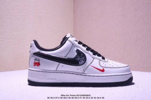 斯图西联名 白洪黑勾，海外限量发售！公司级Nike Air Force 1 ‘07 Low 空军一号 低帮 运动鞋 休闲鞋 折边针车 工艺难度大 原楦头原纸板
