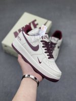 本地自取290 海外限量发售 公司级 Nocta×Nike Air Force 1 Low酒红 联名经典空军一号低帮休闲板鞋 原楦头原纸板 纯正空军版型 内置全