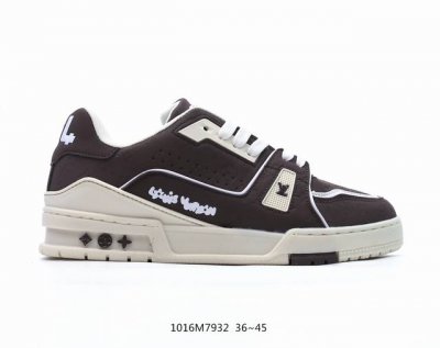 公司级全新lv路易威登louis Vuitton Trainer Sneaker Low休闲运动文化百搭板鞋 尺码:36-45，编码1016M7932