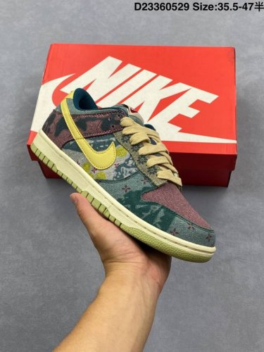 耐克Nike Sb Dunk Low 柠檬 水洗 小腰果花 扣篮系列 复古低帮休闲运动滑板板鞋 采用脚感柔软舒适Zoomair气垫 有效吸收滑板等极限运动在落地