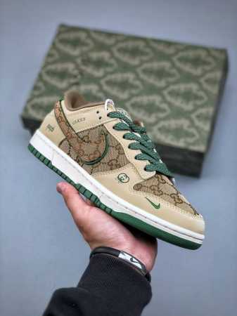 海外爆款限量发售！高端定制Nike Sb Dunk Low 古驰联名------Gucci经典配色 高端定制 低帮休闲板鞋 定制鞋盒 大厂纯原品质出货 超高清洁 - 点击图像关闭