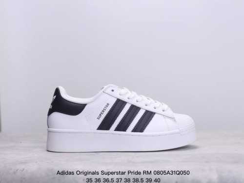 公司级阿迪达斯adidas三叶草厚底 Originals Superstar Pride Rm贝壳头系列低帮经典百搭休闲运动板鞋 货号:Eg4961 尺码:35