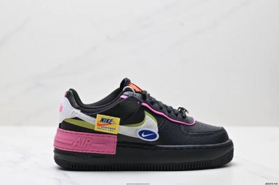 公司级耐克Nike Wmns Air Force 1 Shadow全新少女系解构主义设计 马卡龙空军一号轻量增高低帮百搭板鞋 为经典设计注入玩味元素 分层结构