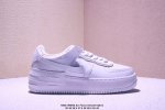 真标耐克Nike Wmns Air Force 1 Shadow全新少女系解构主义设计 马卡龙空军一号轻量增高低帮百搭板鞋 为经典设计注入玩味元素 分层结构、加