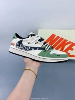 travis Scott X Fragment Design X Jordan Air Jordan 1 Low Og Sp 斯图西联名 米绿帆布抽绳 多方联名