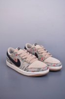 Air Jordan 1 Low 花卉 Aj1乔1低帮休闲板鞋 同步官方配色 市场唯一独家头层皮打造 原鞋原档案开发 原厂皮料 原档冲孔鞋头 正确满胶鞋垫 四线