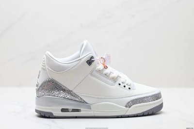 公司级Nike Air Jordan 3 Retro皮革 潮流 防滑耐磨包裏性 中帮 复古篮球鞋 缜密拉帮及中底钢印细节 全新底模 货号:Ck9246-100