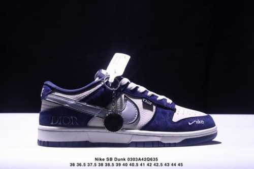310 海外爆款限量发售！公司级 Nike Sb Dunk Low“ 古驰联名——烟灰蓝勾” 周年高端定制 低帮休闲板鞋 定制鞋盒 大厂纯原品质出货 超高清洁度