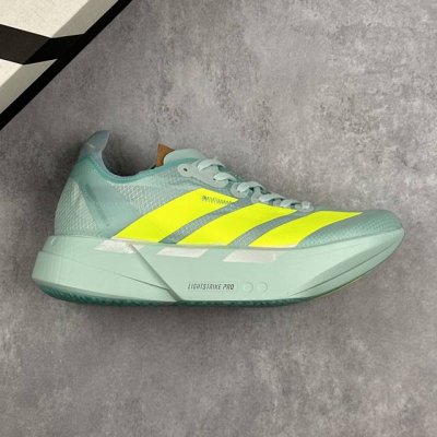本地 核心私 公司级Adidas Adizero Adios pro 4 M马拉松飞线贾卡轻质透气休闲运动跑步鞋 采用双层透气网纱 Flywire动态飞线绑缚鞋