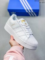 Adidas Originals Superstar Xlg 增高厚底 渠道正品订单 诠释市场最高工艺水平 贝壳头经典小白板鞋 专柜上架同步配色 全鞋进口头层皮