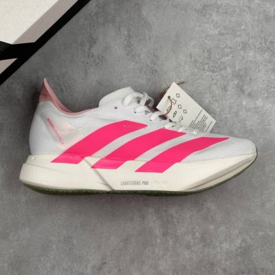 本地 核心私 公司级Adidas Adizero Adios Pro 4 M马拉松飞线贾卡轻质透气休闲运动跑步鞋 采用双层透气网纱 Flywire动态飞线绑缚鞋