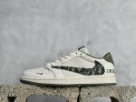 travis Scott X Fragment Design X Air Jordan 1 Low Og Sp Aj1 乔1 迪奥联名-米白绿纹 低帮文化休闲板
