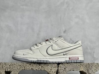 nk Sb Dunk Low Supreme联名-米灰小灰勾 周年高端定制 低帮休闲板鞋 Dj2024-005 #定制鞋盒 大厂纯原品质出货 超高清洁度 皮料切
