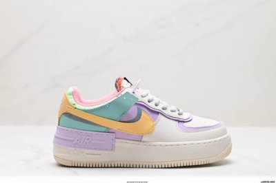 真标耐克Nike Wmns Air Force 1 Shadow全新少女系解构主义设计 马卡龙空军一号轻量增高低帮百搭板鞋 为经典设计注入玩味元素 分层结构、加