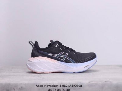 公司级asics Novablast 4 轻量跑鞋 低帮轻量透气缓震休闲运动跑步鞋 采用单丝纤维网布鞋面材质 鞋口圈柔软反绒皮材料 全新eva与obc混合发泡中
