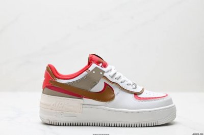 公司级耐克Nike Wmns Air Force 1 Shadow全新少女系解构主义设计 马卡龙空军一号轻量增高低帮百搭板鞋 为经典设计注入玩味元素 分层结构、