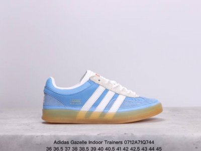 J版纯原 Adidas Gazelle Indoor Trainers Black 羚羊内训系列低帮复古百搭休闲运动德训风板鞋hr“联名白蓝变形鞋头”If973