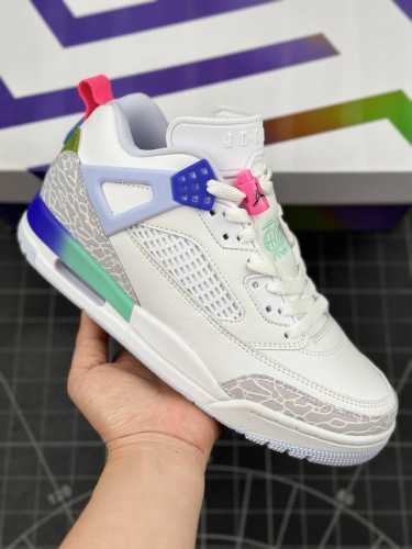 核心私 Jordan Spizike Low Aj 乔丹合体元素 彩虹配色 文化休闲板鞋 #整双鞋在 Air Jordan 5 Low 廓形的基础上，通过加入